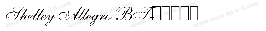 Shelley Allegro BT字体转换